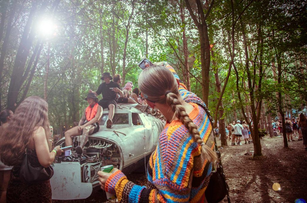 woman taking a selfie at lost village festival