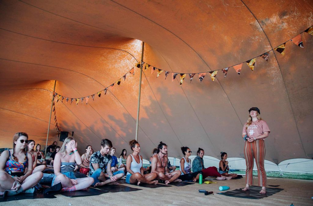 Wellbeing tent at lost village festival
